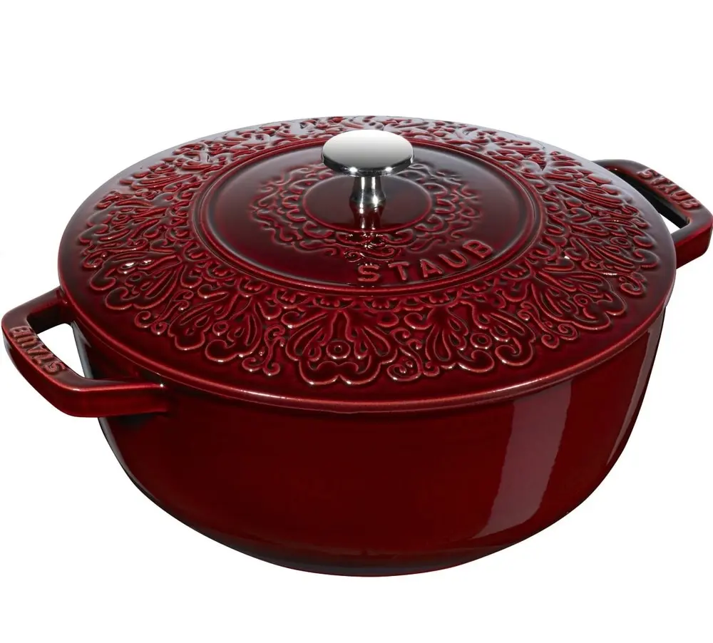 Кокот La Cocotte &quotЦветочный&quot 24 см гранатовый 11242487 Staub|Кастрюли| |