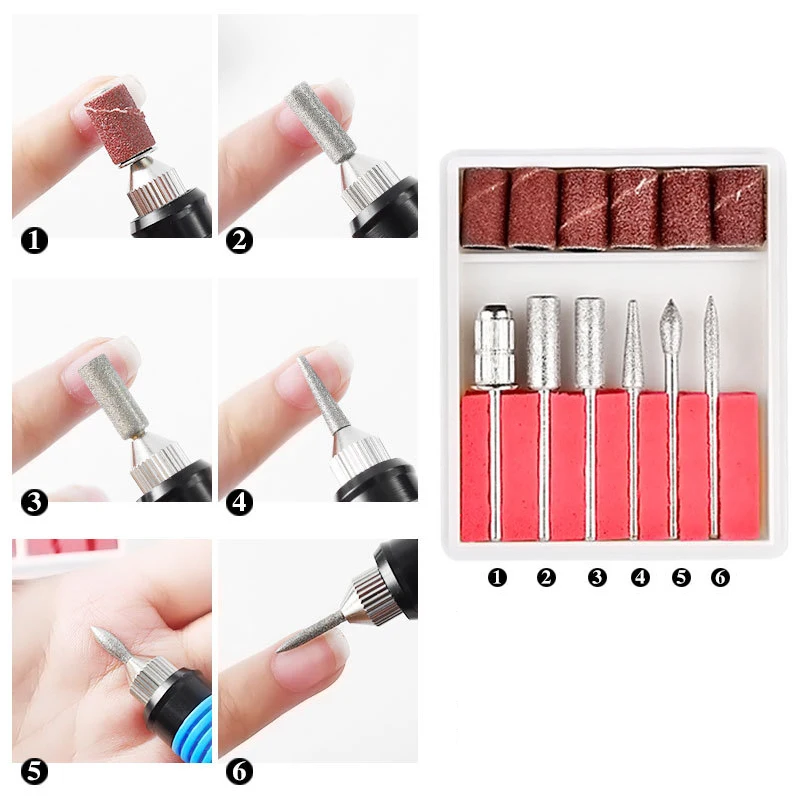 

1 Set Mini Electric Nail Drill Machine Kit Manicure Machine Nail Art Pen Pedicure Nail File Art Tools Mill Cutter with Nail Bits