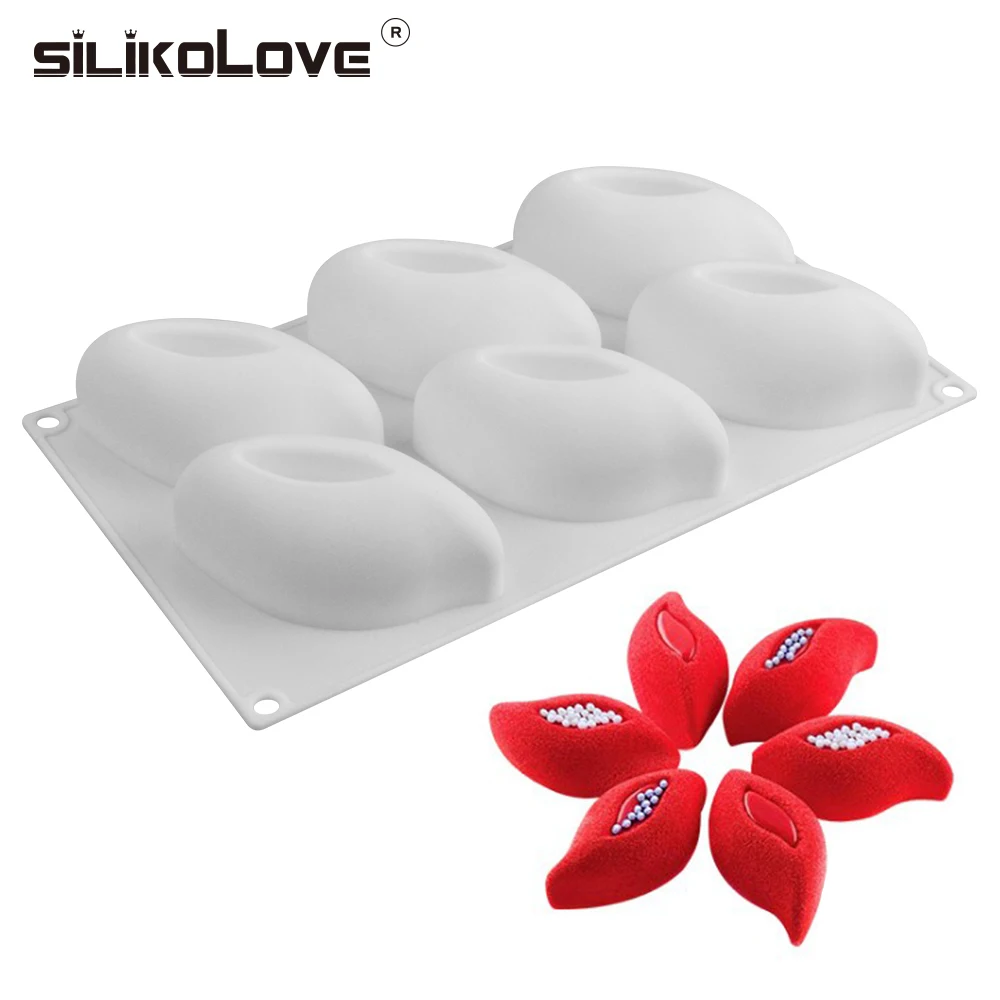 SILIKOLOVE 6cavity 3D силиконовые формы для выпечки муссов торта трюфели пирожных