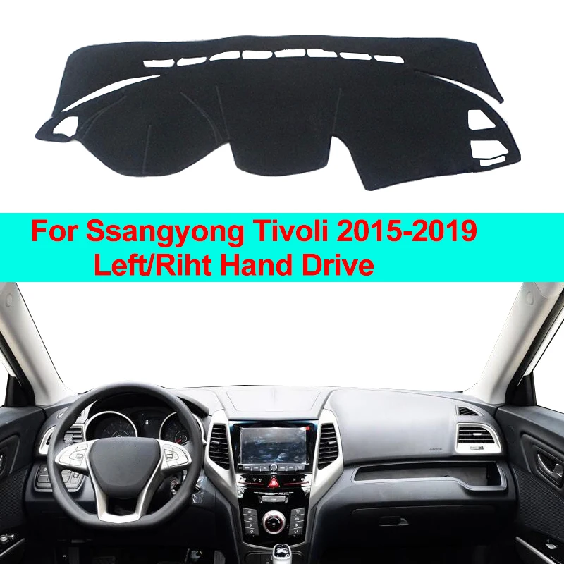 

Car Dashboard Cover Carpet Cape Dash Mat For Ssangyong Tivoli 2015 - 2019 LHD RHD 2 Layers Sun Shade DashMat Pad 2016 2017 2018