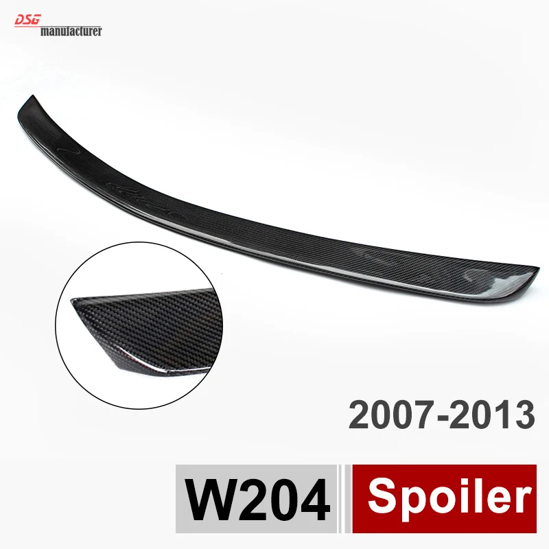 W204 спойлер для багажника из углеродного волокна крыло автомобиля Benz C Class Sedan C180 C200