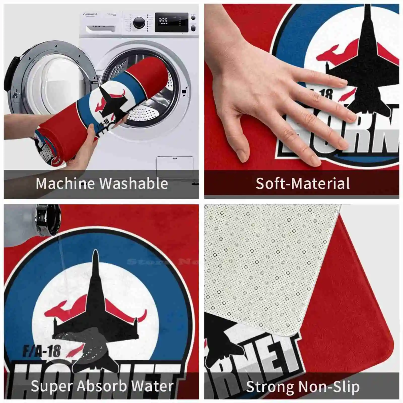 F / A - 18 Hornet Raaf мягкая подушка домашний коврик дверной &quotавтомобиль&quot Fa Pilot