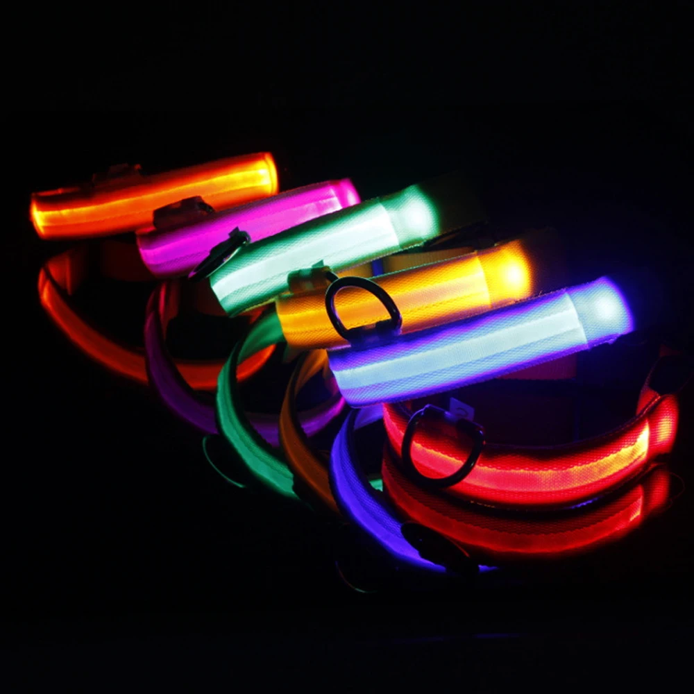 Светящийся ошейник светящийся собачий светодиодный водонепроницаемый