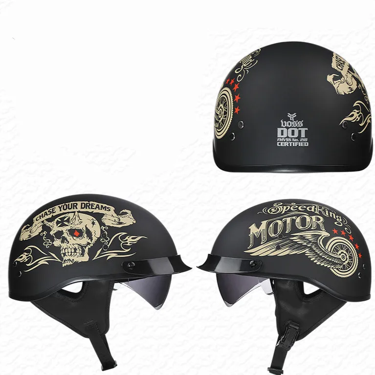 Мотоциклетный шлем Ретро стиль немецкий для скутера шлемы с козырьком точка M L XL |