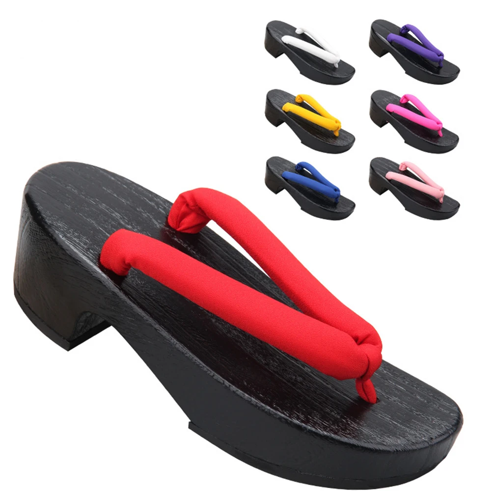 

Demon Slayer Clogs Japanese High-Heeled Crescent Nezuko Tsuyuri Tanjirou Zenitsu Giyuu Anime Cosplay Props Toy Gift