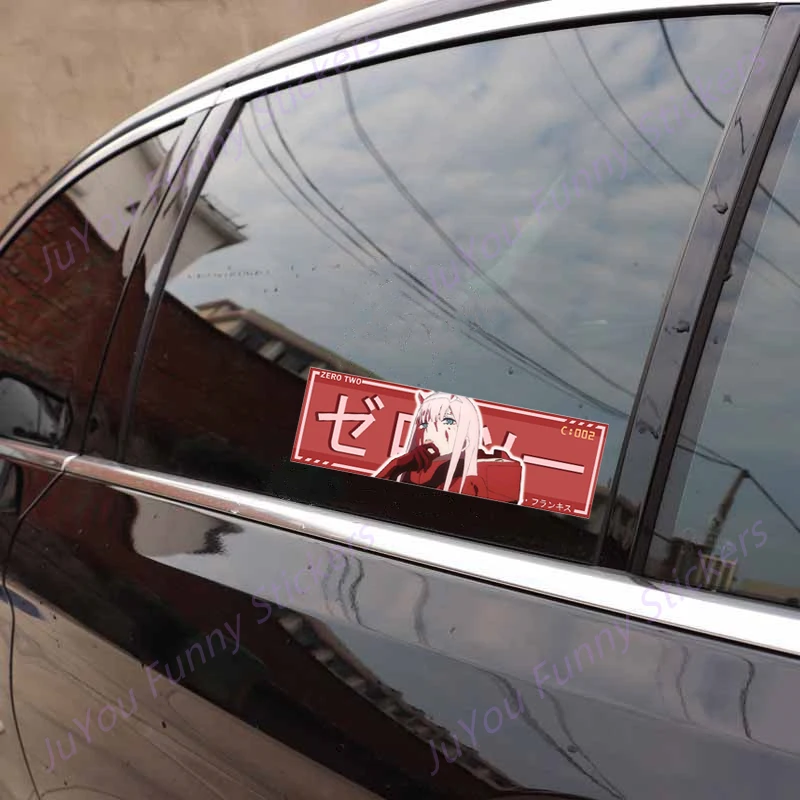 

JuYou Funny Stickers Exterior Accessories Zero Two Drift Slap Fine SUV Car Sticker Waterproof Scratch-proof Anime Decal