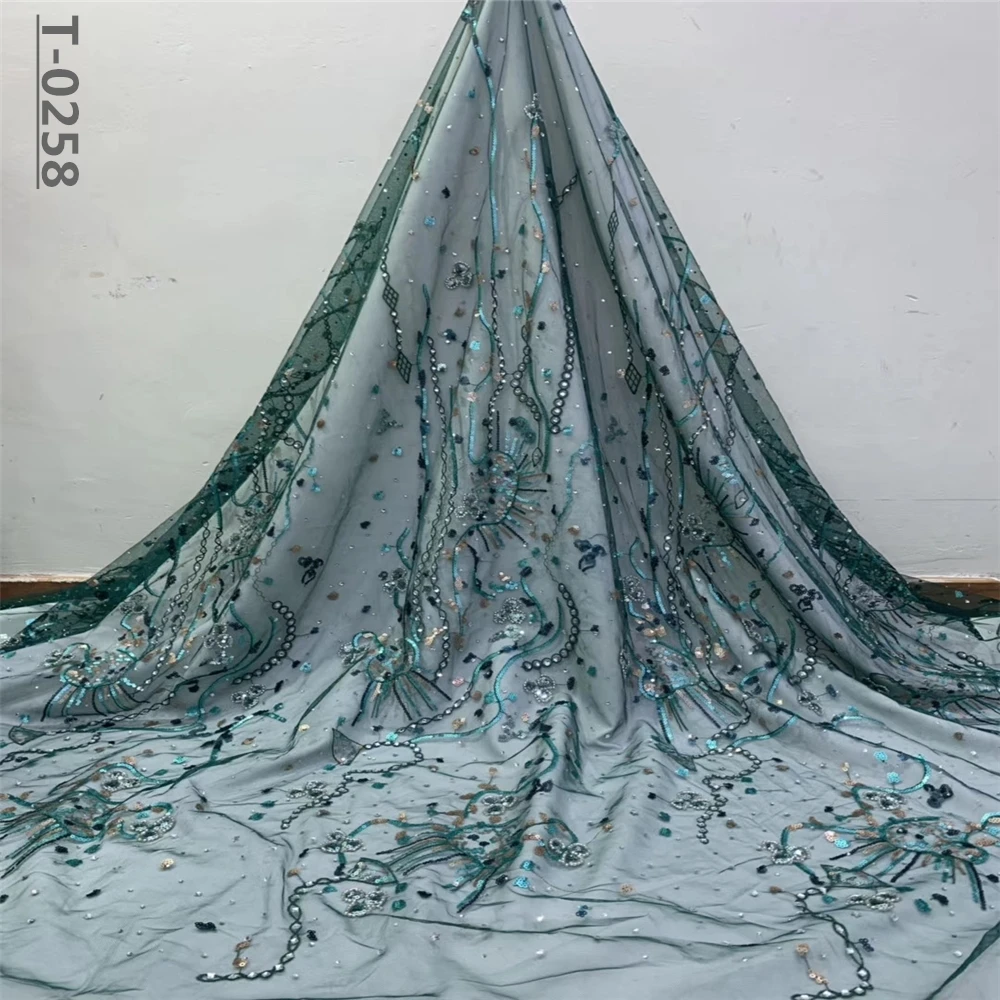 Золотая африканская французская кружевная ткань из бисера последние 2020 с