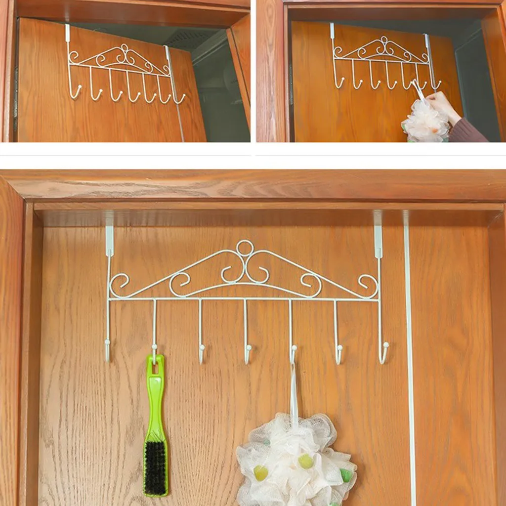 7 крючков над дверью вешалка для ванной комнаты пальто одежда шляпа сумка