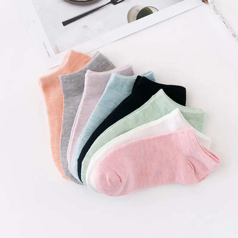 

Socks Female Pure Color Low-Cut Liners Socks in Spring and Summer Candy-Colored Thin Cotton Socks Ms Low-Cut Motion Cotton Socks
