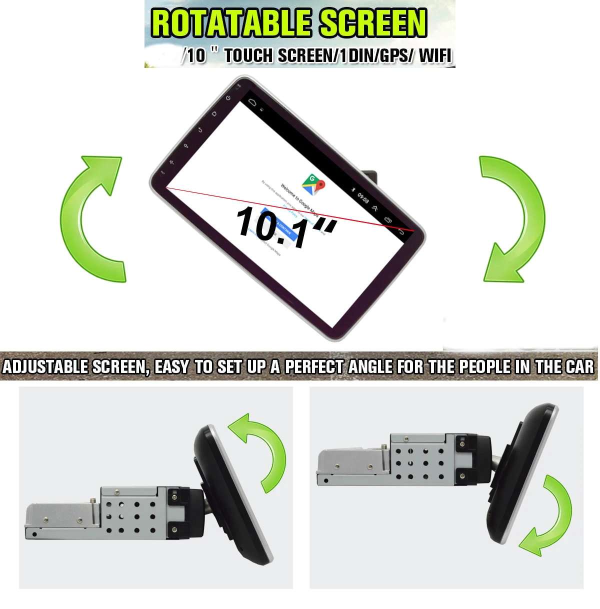 Автомобильный мультимедийный видеоплеер IPS экран Радио 1 din DVD WiFi GPS навигация Android