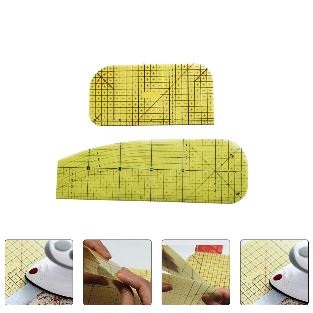 

2Pcs Hot Ironing Ruler Patchwork Tailor Craft Sewing Supplies Measuring Tool