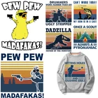 Нашивки Pew Madafakas, термонаклейки с динозаврами на одежду, термоклейкие наклейки для одежды