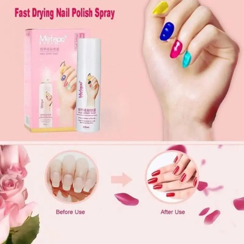 

60ml Perfect Nail Polish Spray + Base Coat Pro Styles Polish To Easy Nail Perfect Spray Spray Washing G9F1