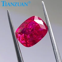 16x18mm antique cushion shape red color ruby corundum stone loose stone
