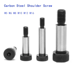 1-5pcs M5-M16 Dia=6 8 10 12 16 20mm Grade 12.9 Steel Hex Hexagon Socket Cap Head Shoulder Roller Bearing Screw Bolt High Tensile
