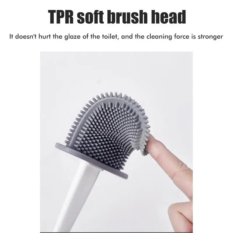 

Toilet Brush Wall Hanging Toilet Brush With Holder Cleaning Brush For Toilet Bathroom Household Cleaning Tools & Accessories