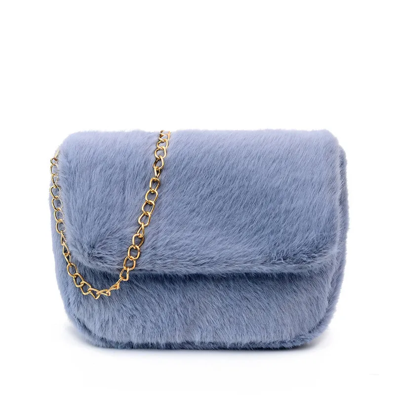 

Winter Faux Fur Soft Plush Crossbody Bags for Women Purses Female Phone Flap Shoulder Messenger Bag Girls Ladies Wallet Handbags