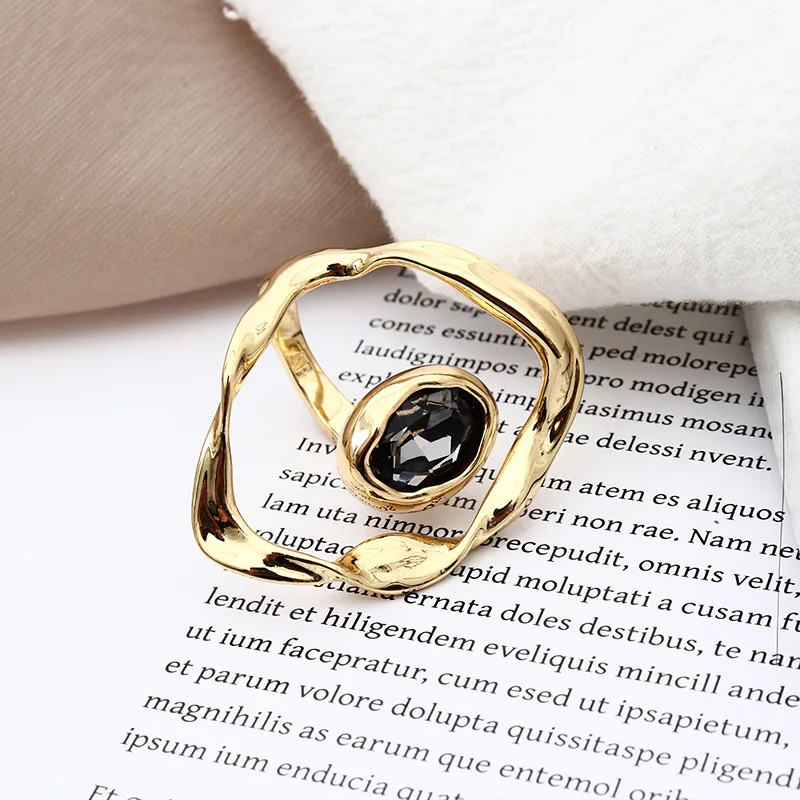 

European and American Ghost Designer Exaggerated Simple Ring... Finger Ring Opening Adjustable