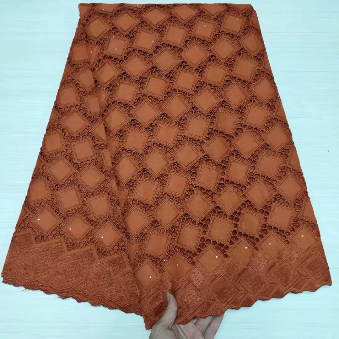 

Nigerian Swiss Voile Cotton Lace Fabric Exclusive African Swiss Voile Lace In Switzerland High Quality Dry Cotton Lace Materials