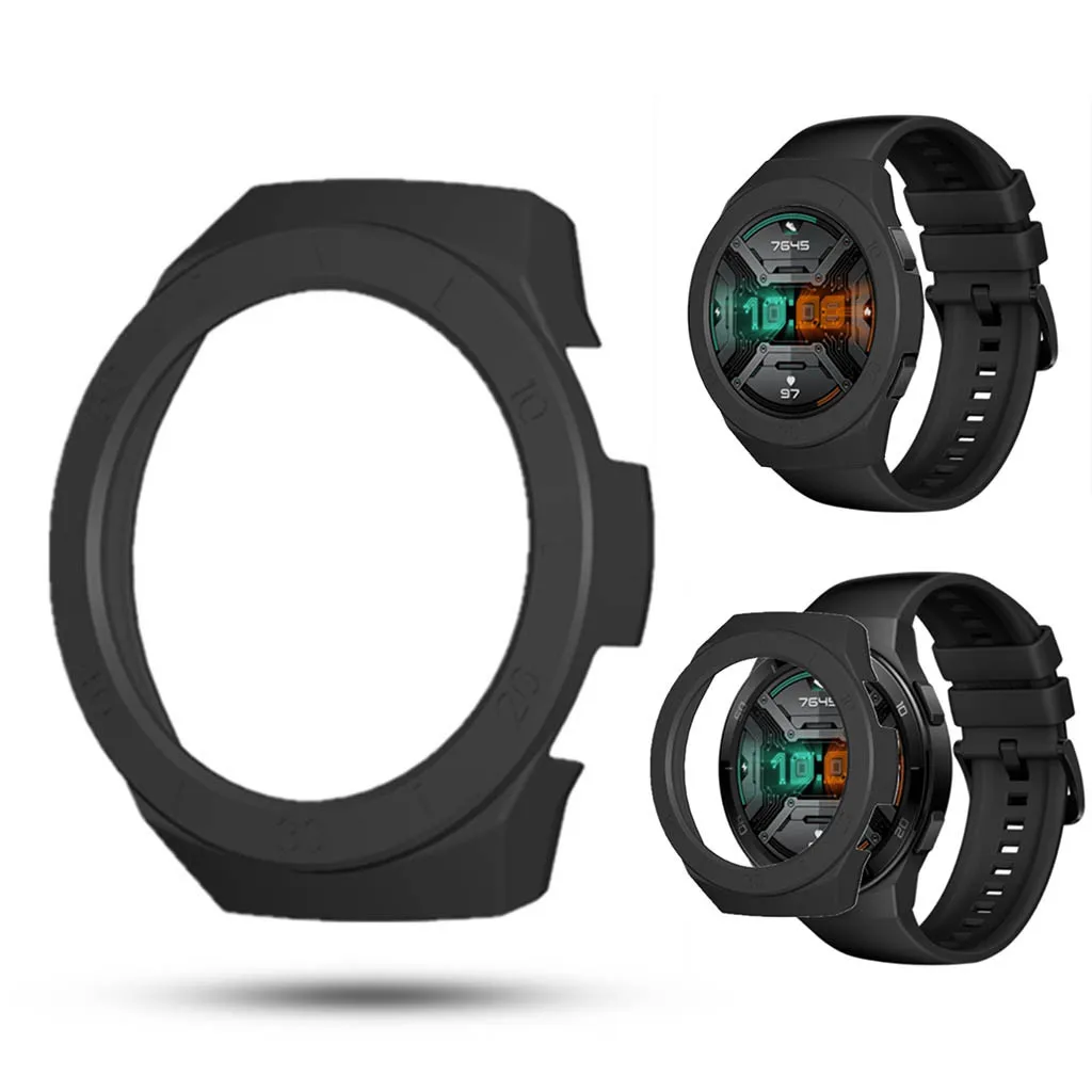 

TPU Thin Soft Protector Bumper Watch Frame Case Cover for Huawei-Watch GT 2E