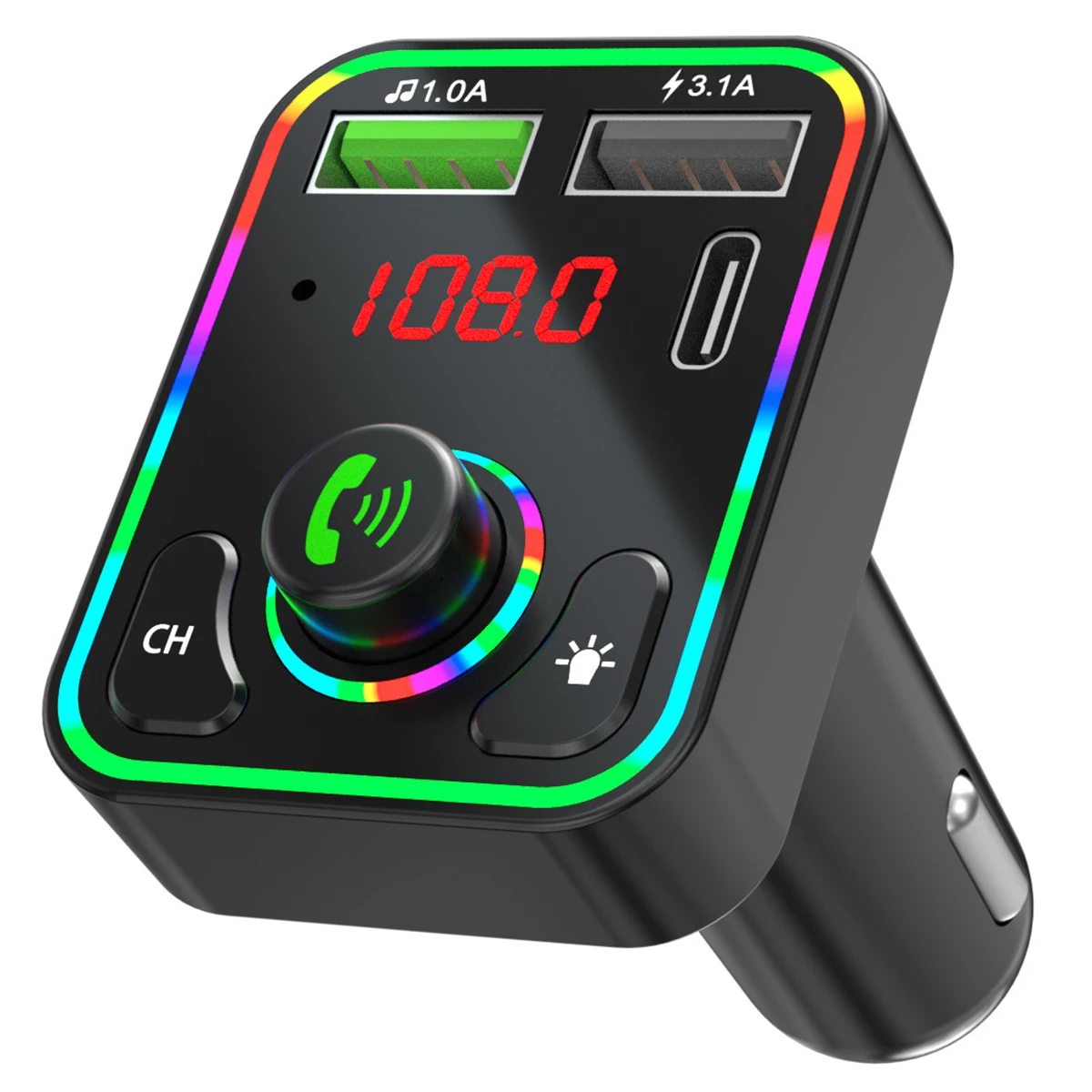 

FM-трансмиттер автомобильный с поддержкой Bluetooth 2021 и USB-портами