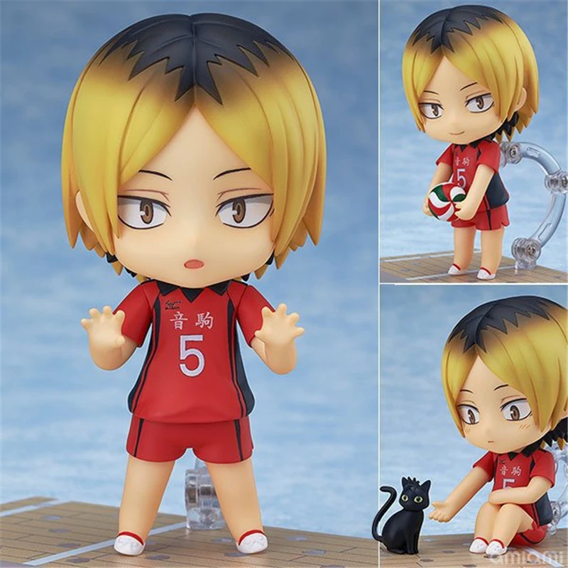 Cute Anime Haikyuu!! Volleyball Athlete Kozume Kenma 605 PVC Action Figure Collection Model Toys Doll 10cm