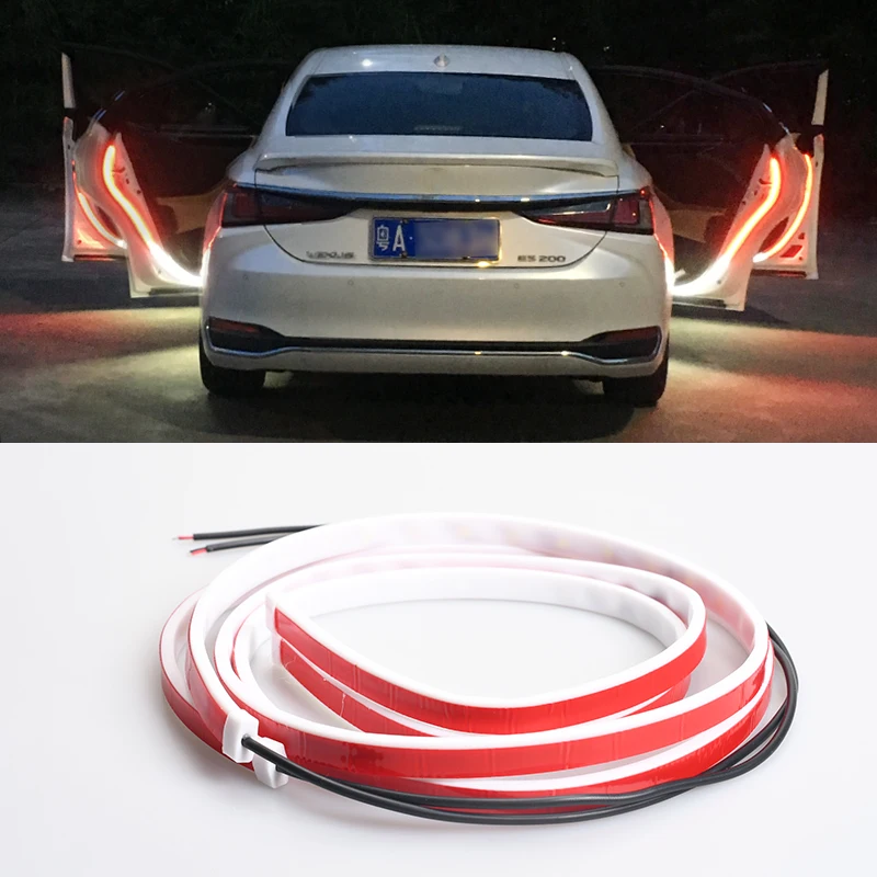 

Car Door Decoration Light Strips Car Styling Strobe Flashing Light Safety 12V LED Opening Warning LED Lamp Strip Waterproof