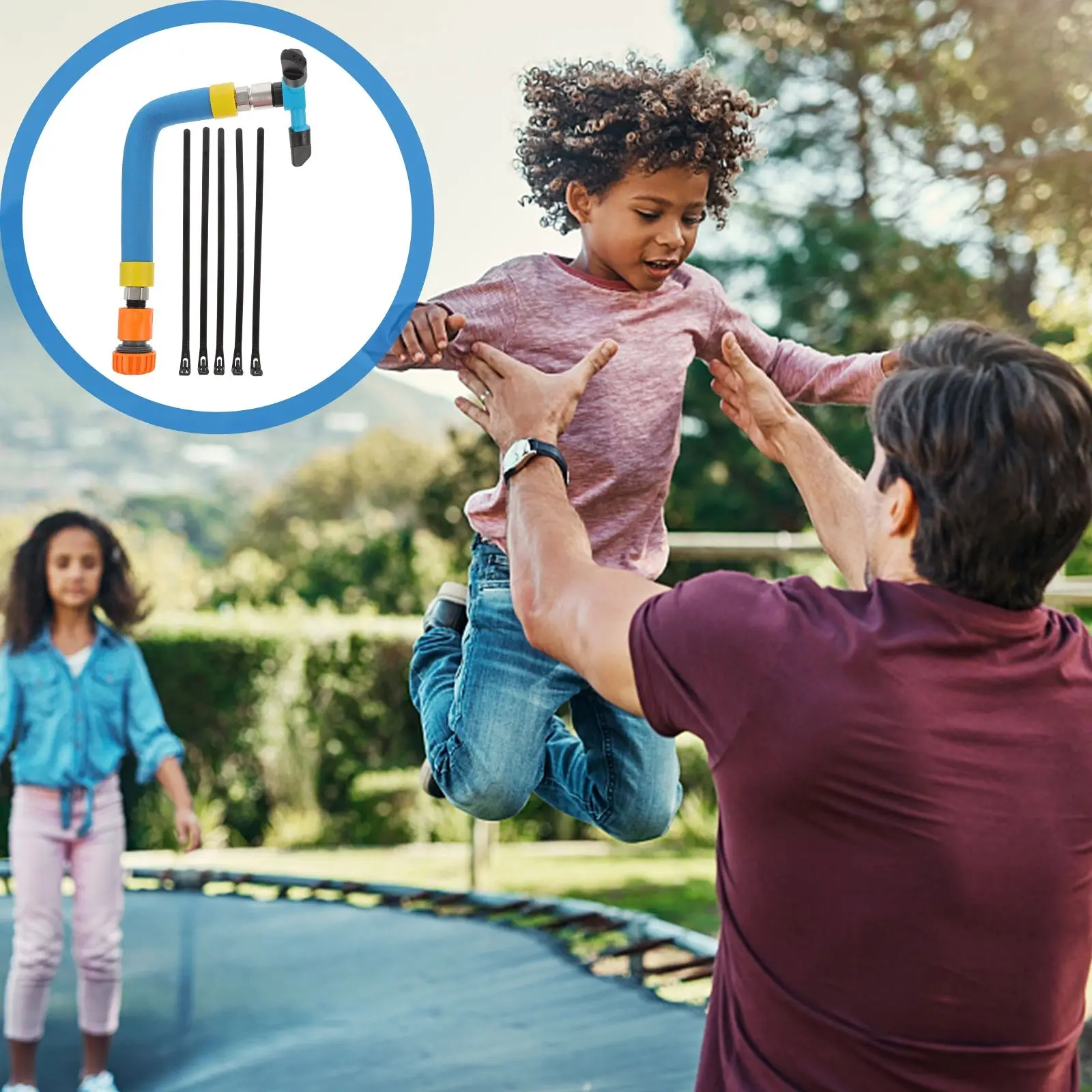 

1 Set Outdoor Trampoline Water Sprinkler Funny Trampoline Rotary Sprinkler