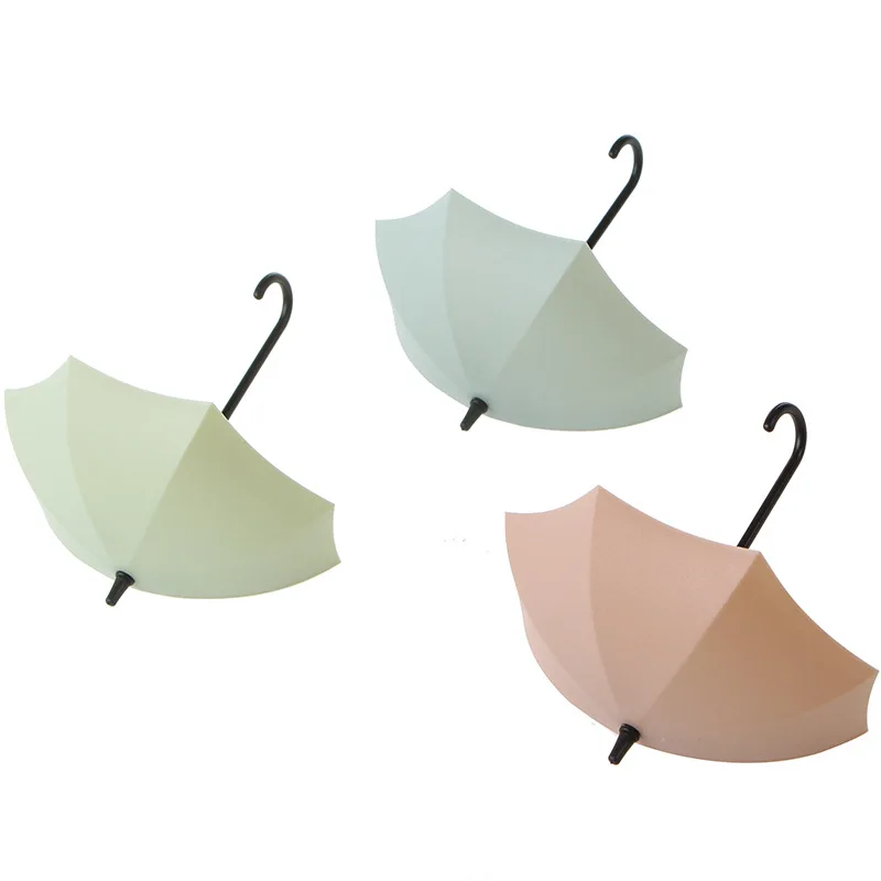 3 шт./компл. креативный настенный крючок в форме зонта цветной держатель для