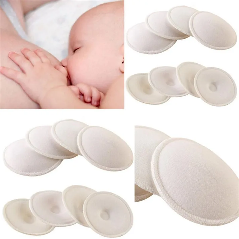 Almohadillas de lactancia reutilizables para beb&eacute;s, almohadillas de lactancia impermeables, suaves y absorbentes, lavables, 6 uds.-3