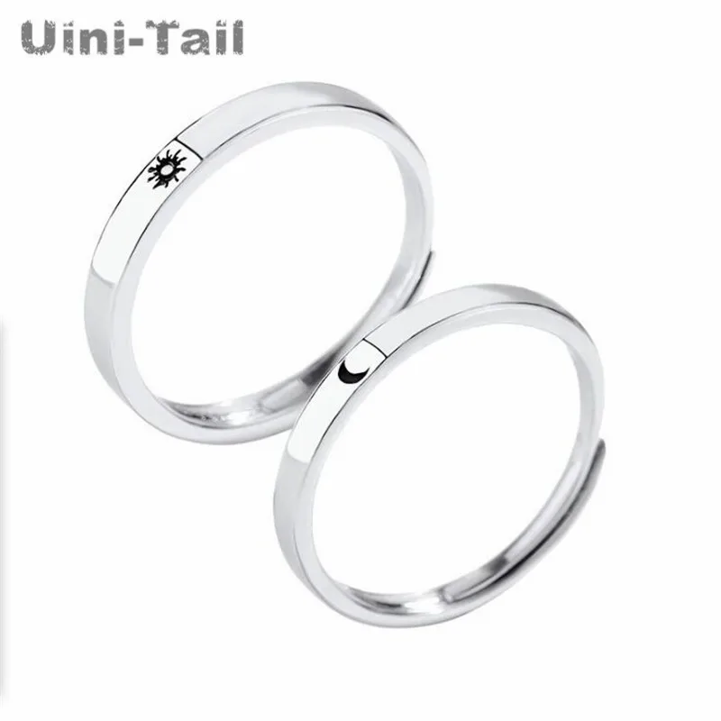 Женское кольцо с Луной Uini-Tail Открытое из стерлингового серебра 925 пробы Ювелирное