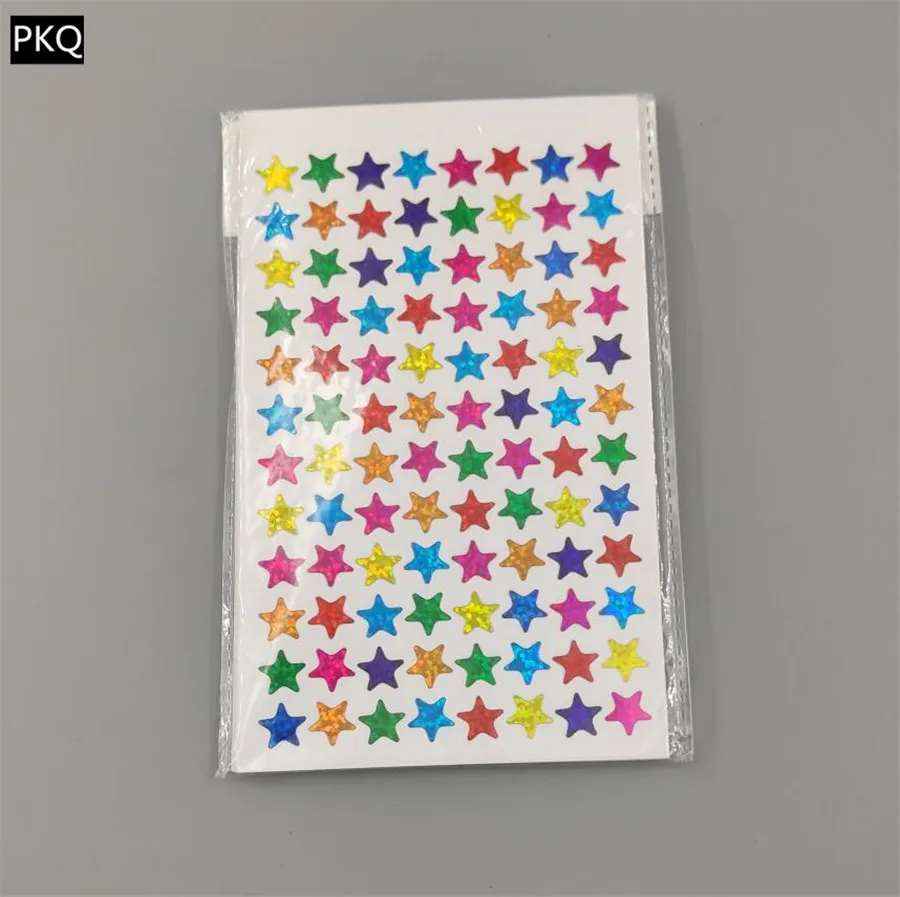 10sheets Red Star Shape Stickers Labels For School Children Cute Teacher Reward Sticker Gift Kid Hand Body Toys 960pcs | Канцтовары для