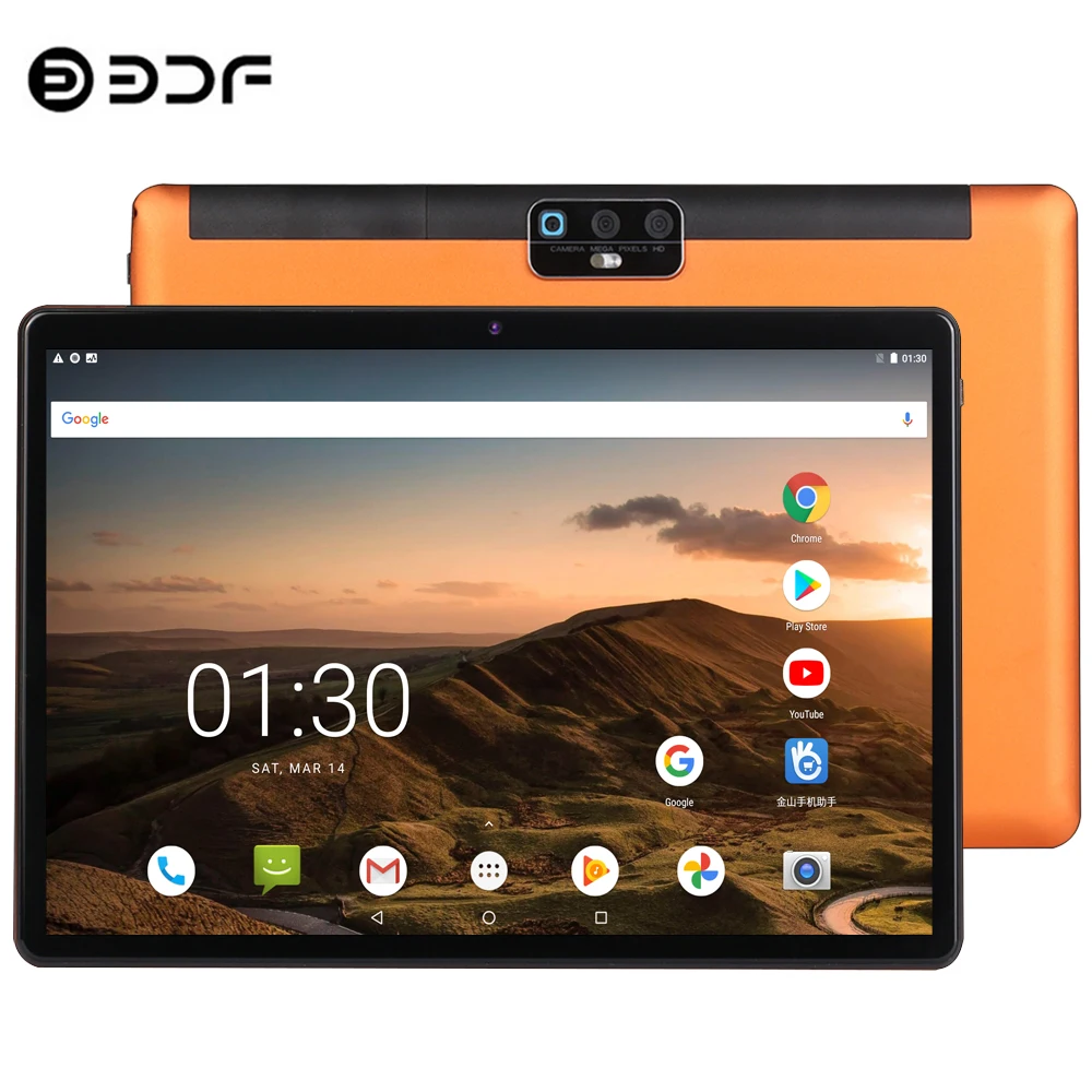 2021 New System 10.1 Inch Tablets Android 9.0 3G/4G Phone Call 2GB/32GB Octa Core WiFi Bluetooth GPS Dual SIM Tablet PC+Keyboard