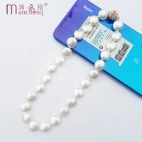 elegant classic choker pearl necklaces for women golden hidden magnet clasp flat disc chain pearl beads necklace wedding jewelry