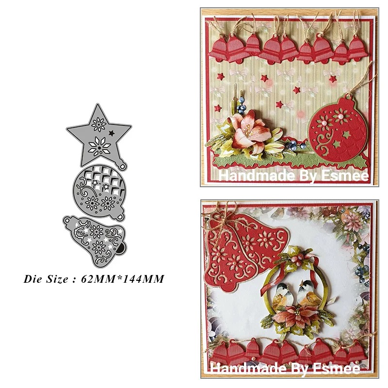 

Christmas Bells Light Stars Metal Cutting Dies for DIY Scrapbook Album Paper Card Decoration Crafts Embossing 2021 New Dies