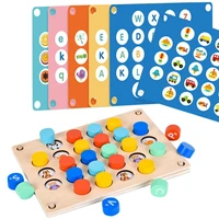 wooden alphabet puzzle memory board games with abc letters blocks montessori matching game educational early learning jigsaw toy