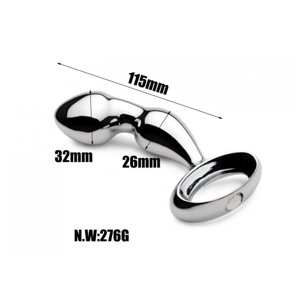 Металлическая Анальная пробка для начинающих Потяните кольцо из нержавеющей