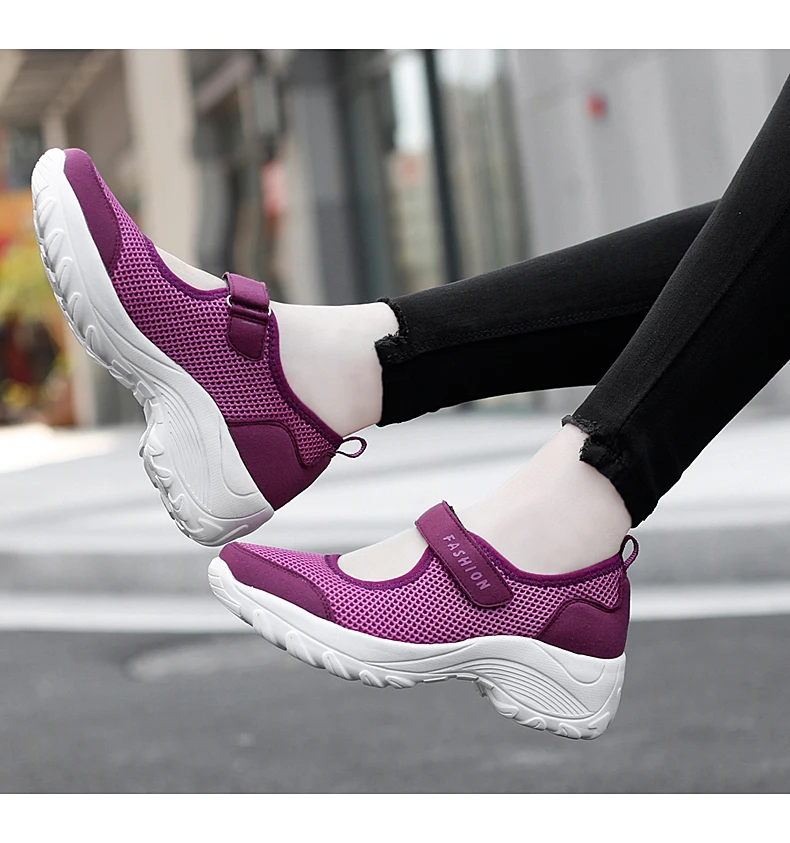 

2021 New Mesh Women Vulcanize Shoes Breathable Women Sneakers Lightweight Casual Ladies Shoes Increase Footwear Zapatillas Mujer