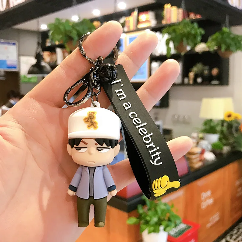 

Classic Cartoon Name Detective Conan Key Chains Cute Children's Knapsack Accessory Keyrings Fashion Men Gift Car Keychain2021