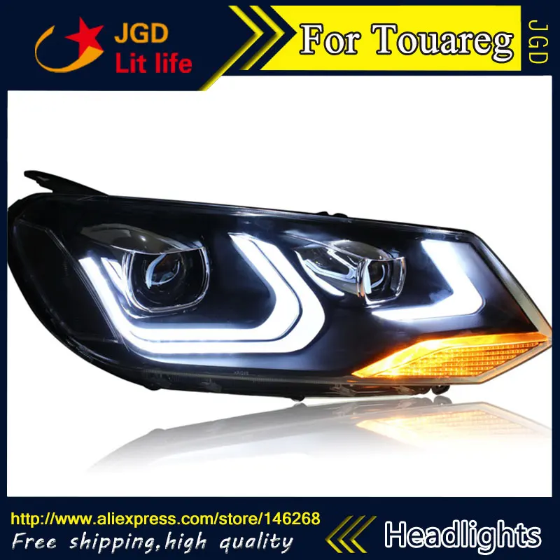 Стайлинг автомобиля светодиодные HID Rio светодиодный фары VW Touareg чехол для