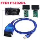 Кабель диагностический автомобильный OBD2, USB-сканер FTDI FT232RL для чипа VAG для Fiat KKL, инструмент Ecu, 4-позиционный переключатель, USB-интерфейс
