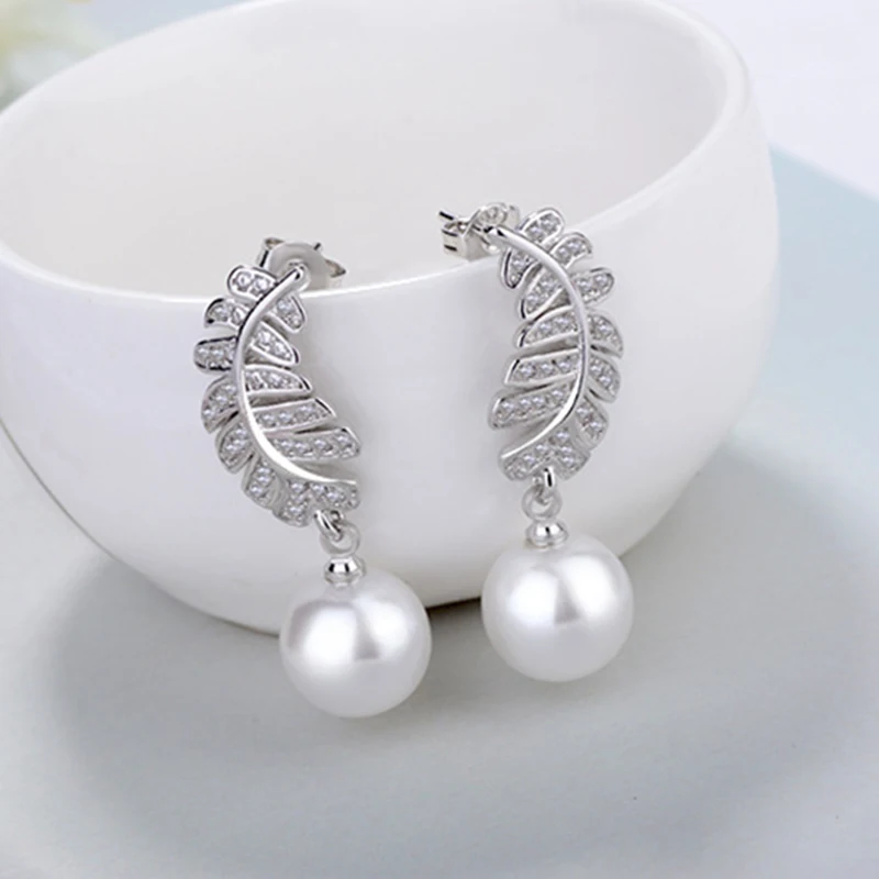 Женские серьги из серебра 925 пробы с перьями | Украшения и аксессуары