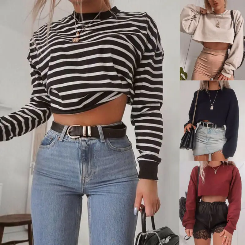 Женский короткий топ с ложным вырезом облегающий Универсальный Классический