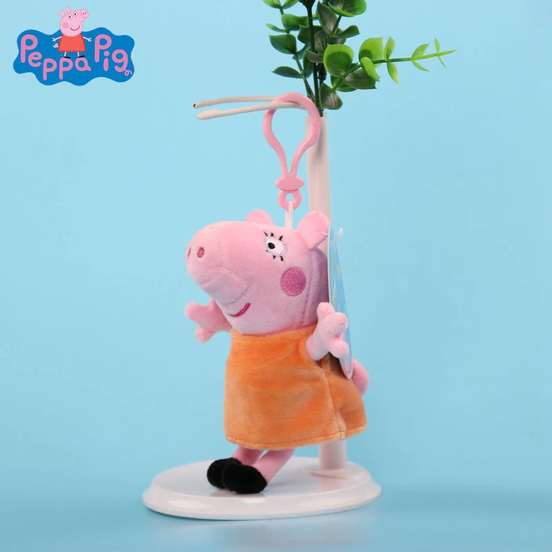 Mummy Pig 13 см оригинальная Свинка Пеппа Семья Друзья плюшевая подвеска Украшение мягкая игрушка Susy овечка Педро пони Зои Зебра животное кукла игрушка подарок - Цвет: Mummy Pig