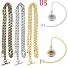 Винтажные карманные часы, Альберт, цепочка, пальто, жилет, джинсы, цепочки декора, металлическая зажим, Т-образная застежка, аксессуары для одежды сделай сам