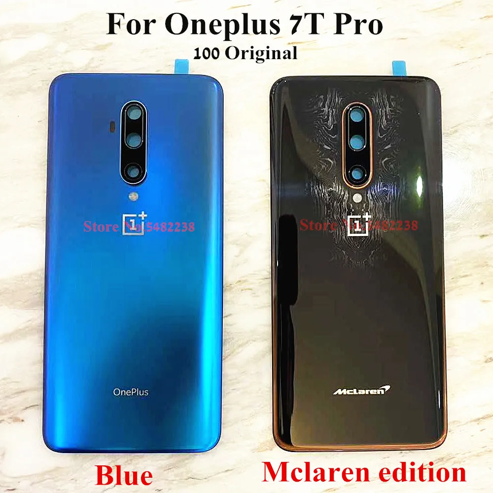 Original de Vidro da Bateria Capa para Oneplus Case com Câmera 1 + 7t Mclaren Edição Volta Habitação Porta Capa Traseira Lente 7tpro Pro