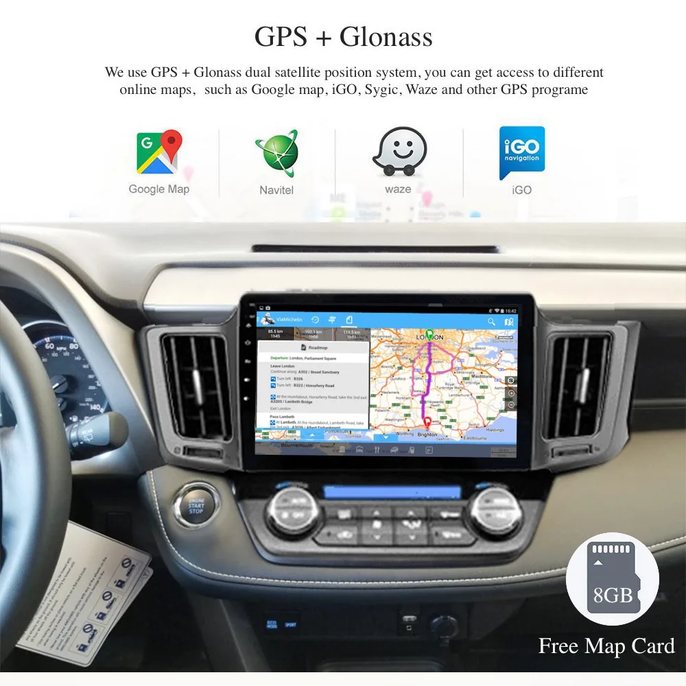 Android 9,0 GPS автомобильный радиоприёмник 1 Din для Toyota RAV4 Автомобильный плеер с ips Экран RDS поддержка JBL завод 360