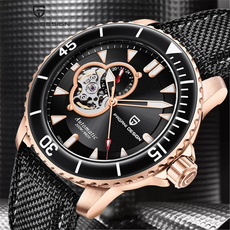 

2021 New PAGANI Design Men's Machinery Watches Sapphire Luxury Watch Stainless Steel 200M Waterproof Casual Business Wristwatch