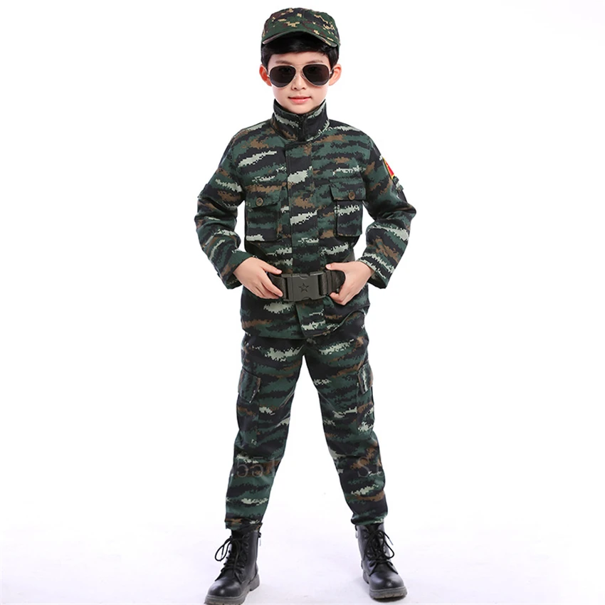 Детская армейская тренировочная форма для мальчиков и девочек Летний армейский