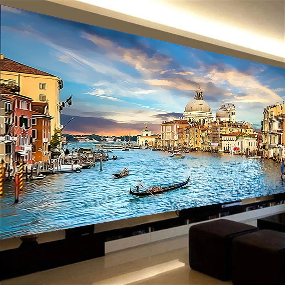 5D DIY Алмазная картина Венеция здания Стразы Картины Мозаика полный дисплей